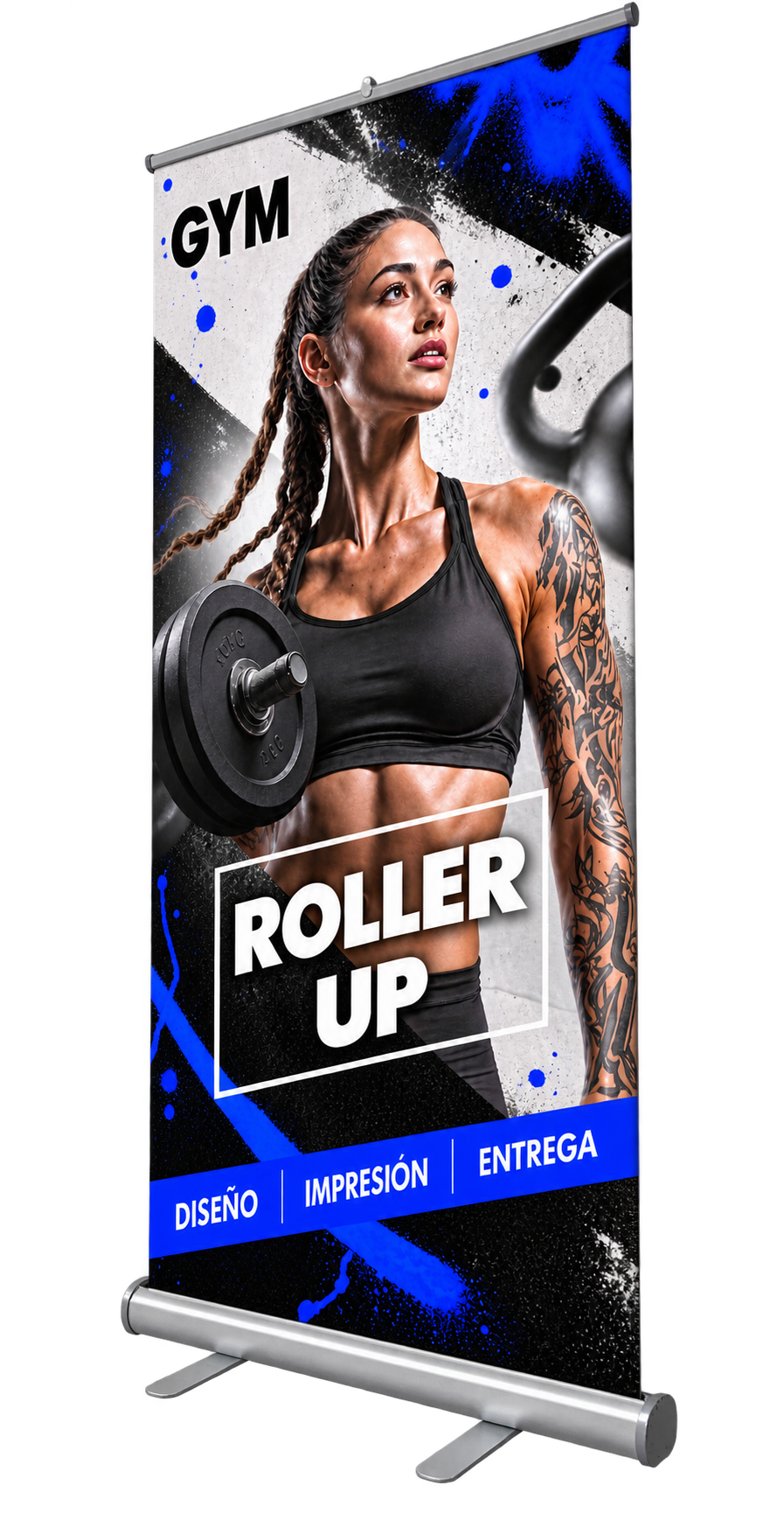 Roller Up personalizado con diseño, impresión y entrega de Impresos Láser